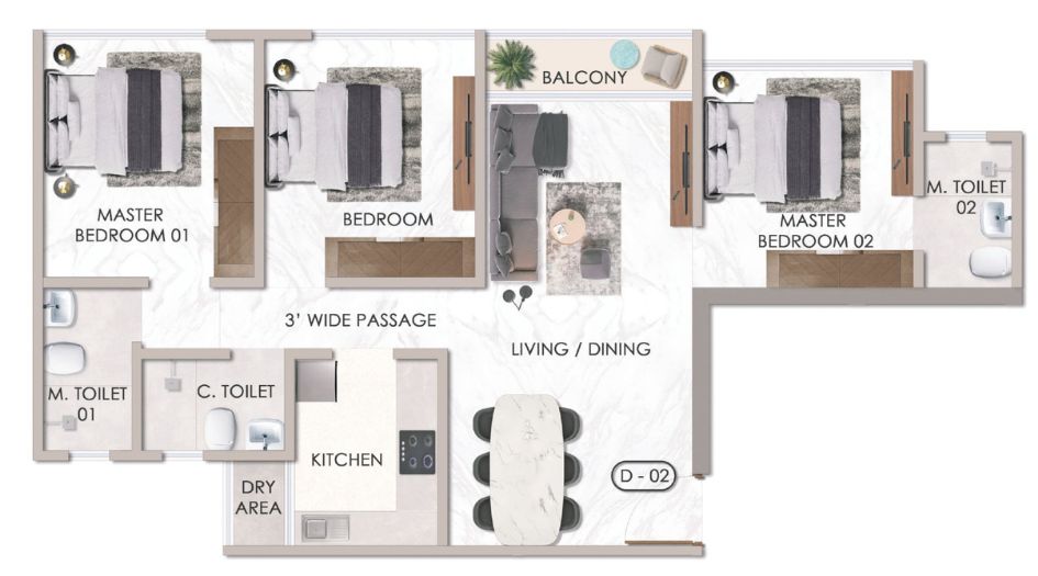 Sheth-Promont-2-BHK-868-Sqft-Floor-Plan