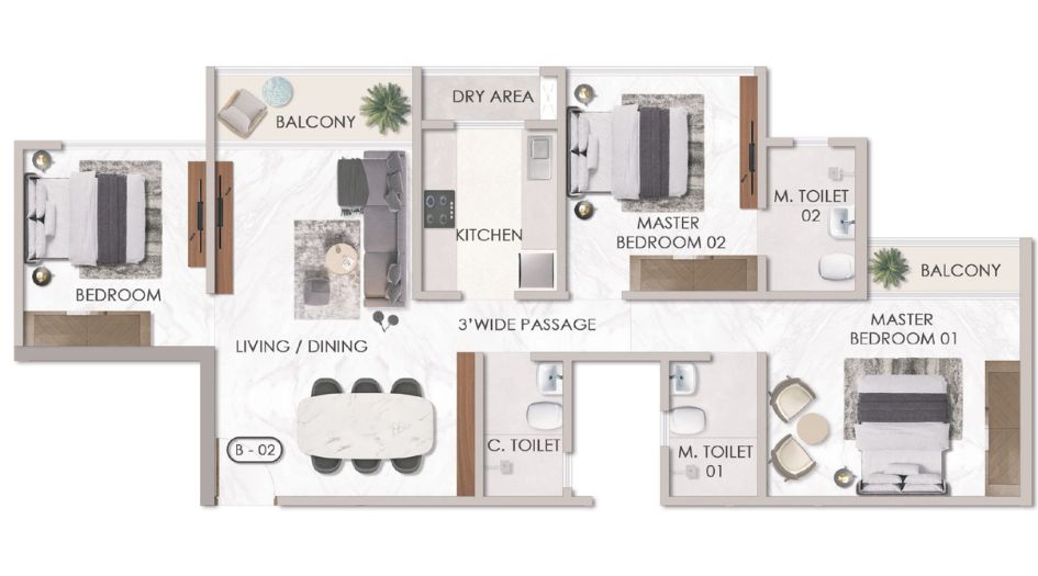 Sheth-Promont-3-BHK-1008-Sqft-Floor-Plan